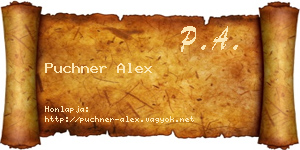 Puchner Alex névjegykártya